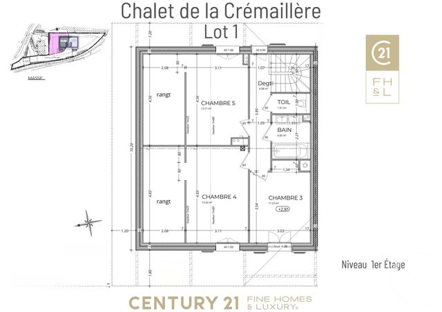 Appartement F6 à vendre - 6 pièces - 161.52 m2 - ST GERVAIS LES BAINS - 74 - RHONE-ALPES - Century 21 Cocar Immobilier