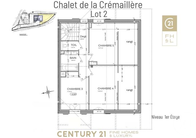 Appartement F6 à vendre - 6 pièces - 161.44 m2 - ST GERVAIS LES BAINS - 74 - RHONE-ALPES - Century 21 Cocar Immobilier